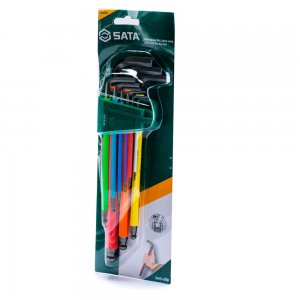 Jogo chave hexagonal longa abaulada Color 9 PCS ST09101CHBSJ SATA
