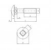 Parafuso Franc�s Com Porca UNC 5/16 x 3 A�o Carbono Zincado