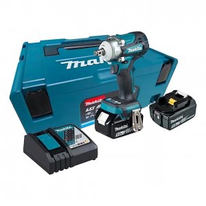 Chave Impacto Makita DTW300RTJ 1/2 Pol 2 Baterias 18V 5Ah Carregador e Maleta