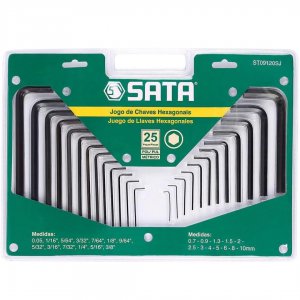 Jogo De Chave Allen Hexagonal 25 Pe�as St09120sj - Sata