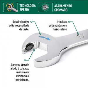 Chave Combinada Speedy Com Catraca de 13mm SATA