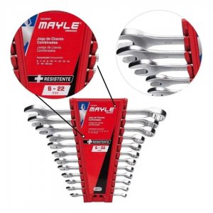 Jogo Chave Combinada De 6 A 22 Mm Com 12 Pe�as Mayle
