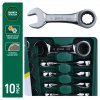 Jogo de Chave Combinada Curta com Catraca de 10 a 19mm 10 pe�as SATA ? ST09025G