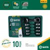 Jogo de Chave Combinada Curta com Catraca de 10 a 19mm 10 pe�as SATA ? ST09025G
