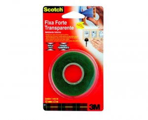 Fita Dupla Face fixa forte interno 19mm x 2m 3M