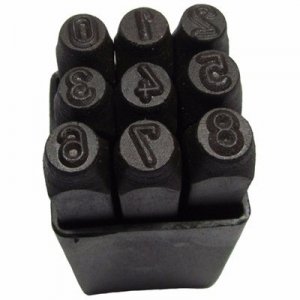 Jogo N�m�rico em A�o para Grava��o 4 mm