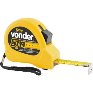 Trena curta de A�o 5 m x 19 mm Com Trava Vonder