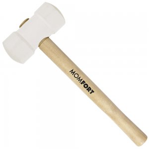 Martelo de Borracha Branco de 60mm - MOMFORT-805016