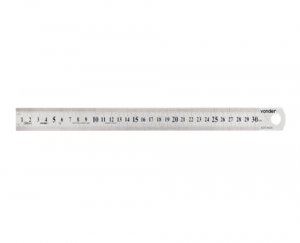 R�gua/Escala de A�o Inox 300mm Vonder