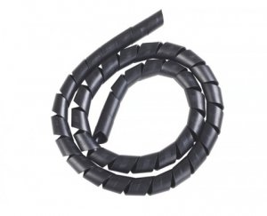 Organizador de Fios e Cabos 12,5mm  preto Daneva