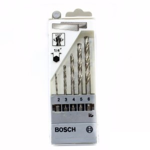 Jogo de Broca Hexagonal Para Madeira 2,3,4,5 e 6mm Bosch