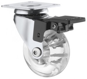 Rod�zio Transparente Girat�rio GLAP210 Gel C/freio 40kg