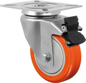 Rod�zio Girat�rio C/ Freio GL 414 UPE UP-Poliuretano 125kg