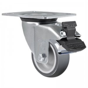 Rod�zio Girat�rio C/ Freio GL 412 BP- PVC 65kg