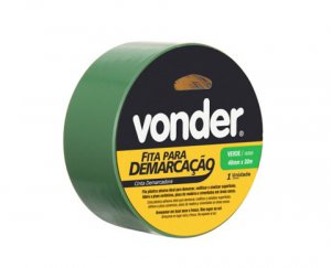 Fita de demarca��o de solo 48mm X 30m verde Vonder