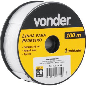 Linha Para Pedreiro Lisa 0,8 mm x 100 m Vonder