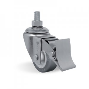Rod�zio Girat�rio Com Freio e Espiga GLE 210 BP-PVC 30Kg