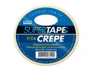Fita crepe branca 18mm x 50m Tekbond