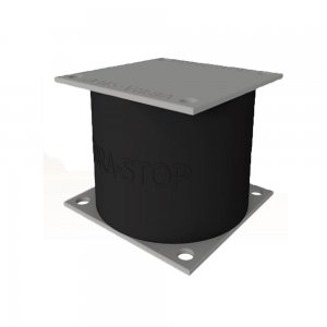 Batente de Borracha K com Chapa Dupla Cap. 2.600kg/p�