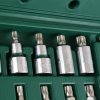Jogo de Soquetes com Bits Torx 18 Pe�as com Encaixe de 1/4 - 1/2 Pol. SATA
