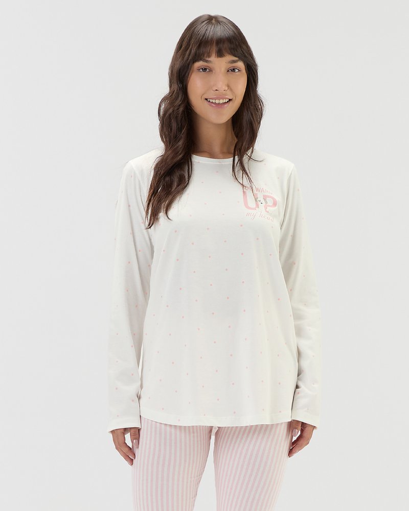 Pijama Feminino Manga Longa com Legging
