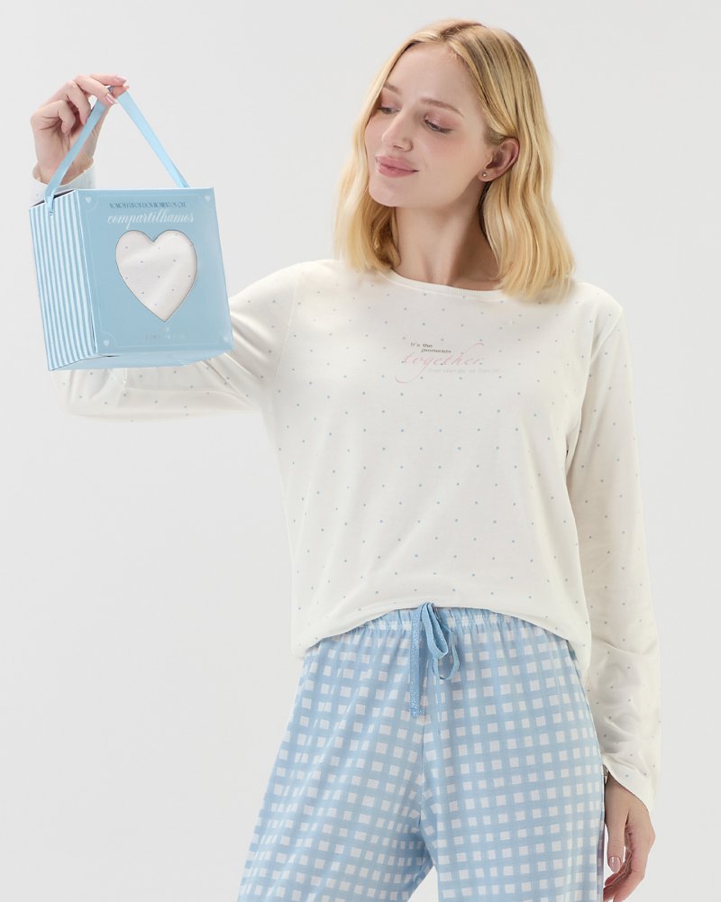 Pijama Feminino Manga Longa Com Cal�a