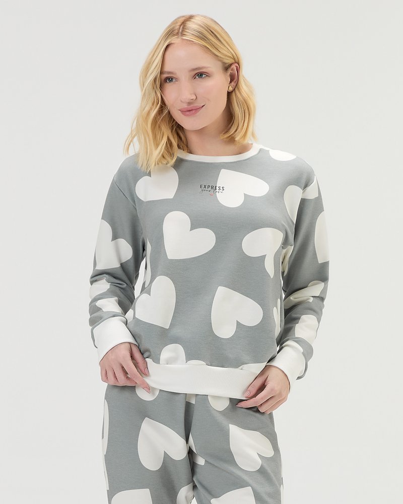 Pijama Feminino Manga Longa Com Cal�a