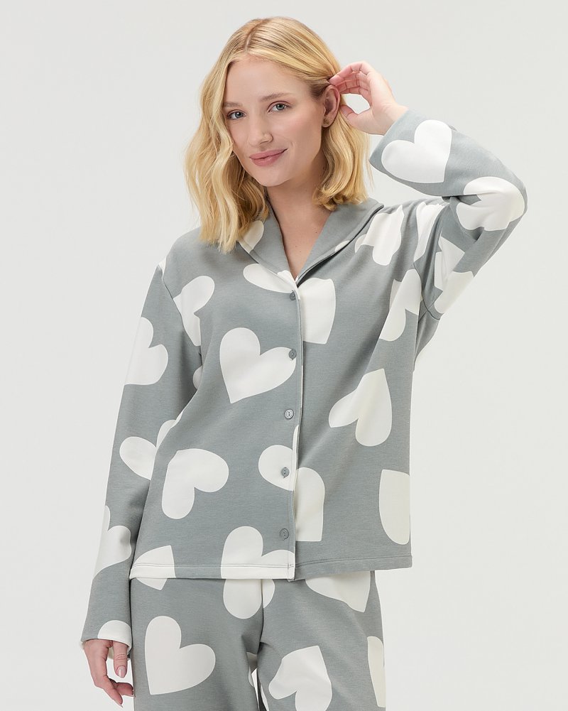 Pijama Feminino Manga Longa Americano Com Cal�a