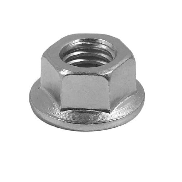 Porca Flangeada Para Motocicleta 7 - 1 Chave 10 Aço Zincado