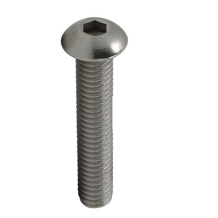 Vite brugola testa bombata 4x18 alta resistenza brunita 5pz