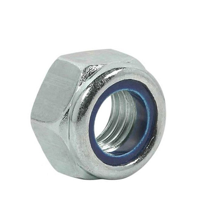 Porca Nylon Baixa MA 10 - 1.50 Chave 17 Aço Carbono Classe 8.8