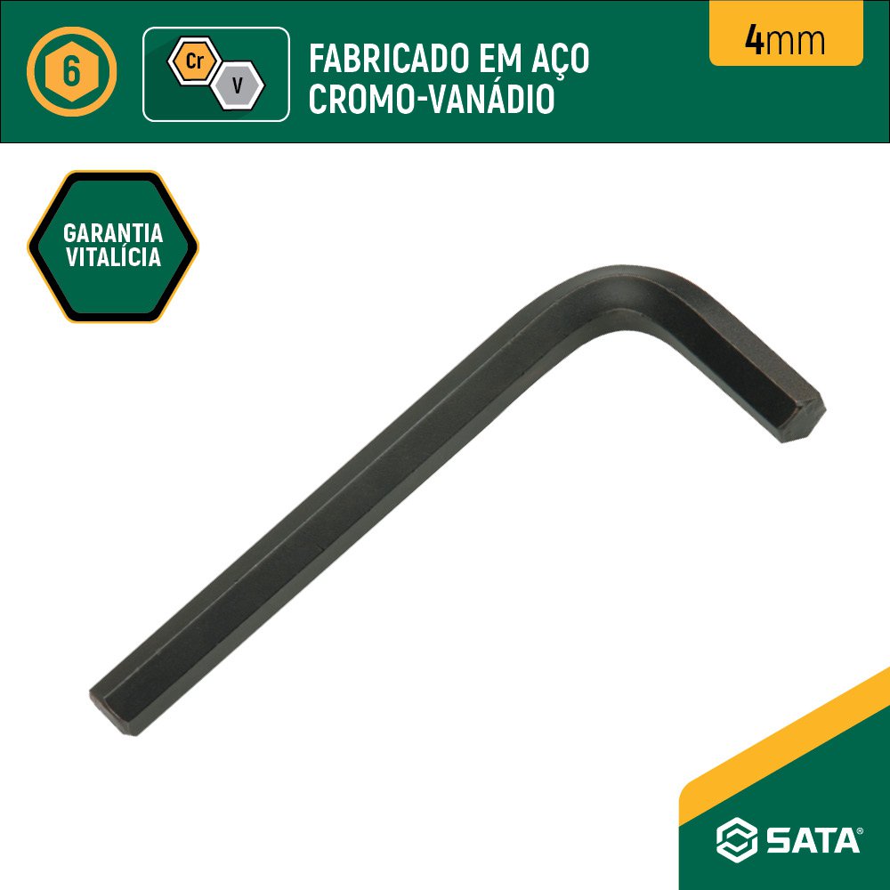 Chave Allen Curta 4mm ST84310L SATA | Parafuso Fácil