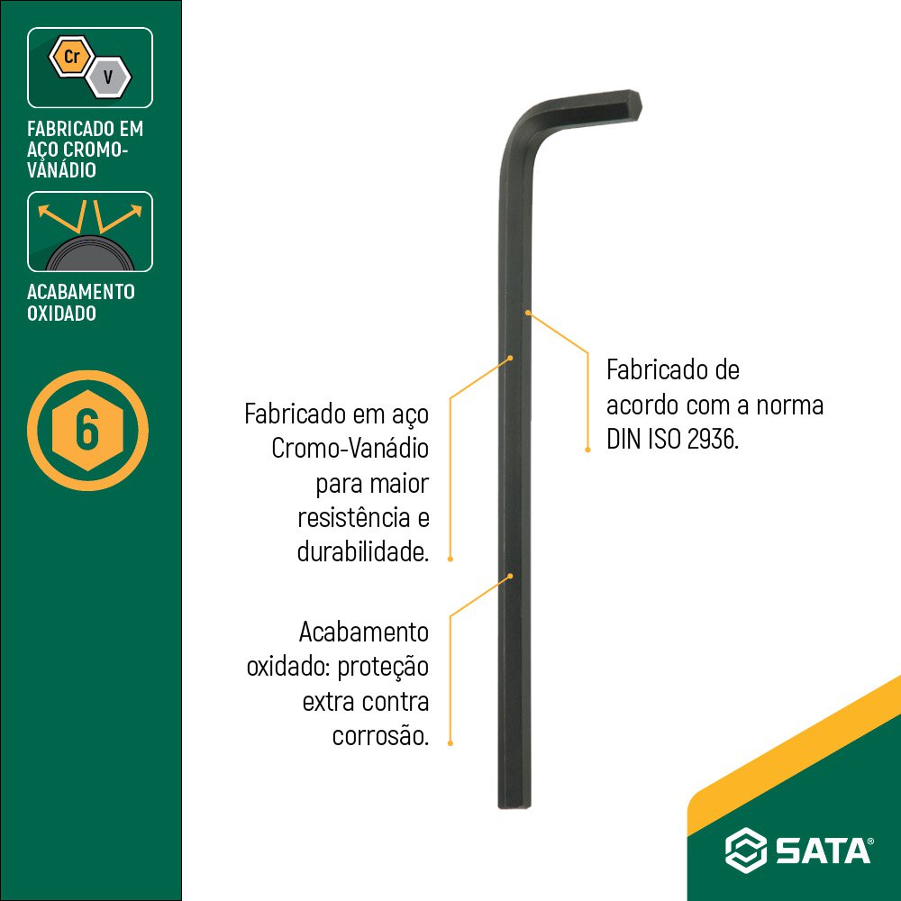 「さ」 Chave Allen Longa 6 mm ST84504L Sata | Parafuso Fácil