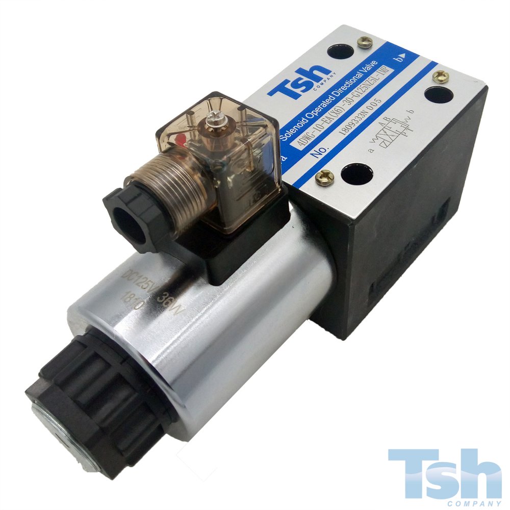 Válvula Direcional 4/2 Vias TN10 125V 120L/min 315bar Tsh Company Válvula Direcional 4/2 Vias TN10 125V 120L/min 315bar Tsh Company