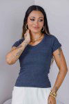 BLUSA FEMININA DE RIBANA DENISE GRAFITE