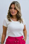 BLUSA FEMININA DE RIBANA DENISE OFF WHITE