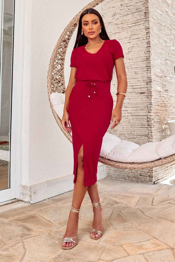 CONJUNTO DE MOLECOTTON COM SAIA MIDI FIFI BORDO