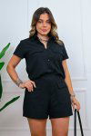 CONJUNTO FEMININO TEXTURIZADO DAIANE PRETO