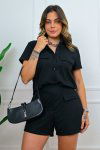 CONJUNTO FEMININO TEXTURIZADO DAIANE PRETO