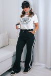 T-SHIRT FEMININA NATY OFF WHITE/PRETO