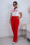 T-SHIRT FEMININA VALENTINA OFF WHITE/ VERMELHO