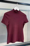 BLUSA FEMININA DE RIBANA COM GOLA ALTA MARGARIDA