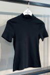 BLUSA FEMININA DE RIBANA COM GOLA ALTA MARGARIDA