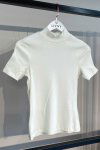 BLUSA FEMININA DE RIBANA COM GOLA ALTA MARGARIDA