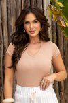 BLUSA FEMININA DE RIBANA CLEO CAPPUCCINO