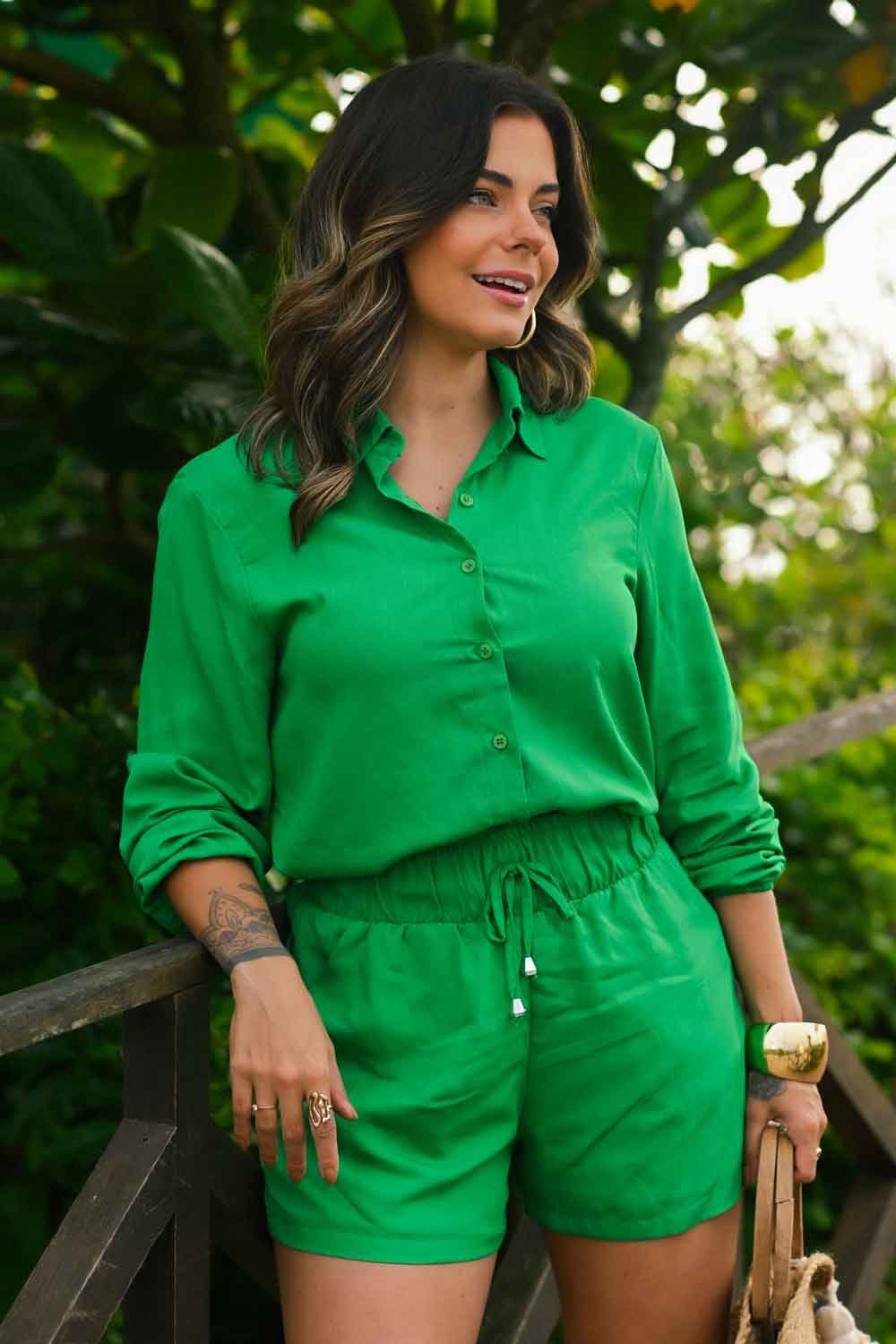 Shorts Conjuntos Roupa Feminina Conjunto Feminino Verão Tendência