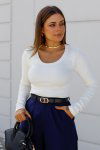 BLUSA FEMININA DE RIBANA DANIELE OFF WHITE