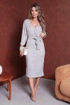 VESTIDO LZINHA CANELADA AMLIA AREIA