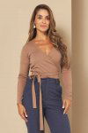 BLUSA FEMININA DE RIBANA TRANSPASSADA VITRIA