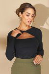 BLUSA FEMININA DE RIBANA VALEN PRETO